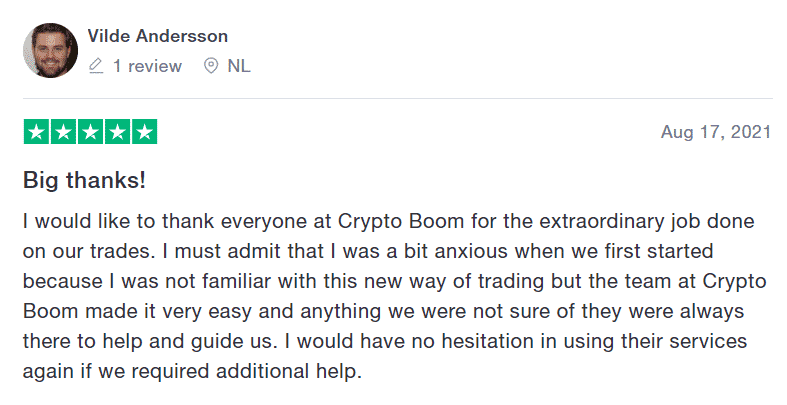 crypto boom testimonial