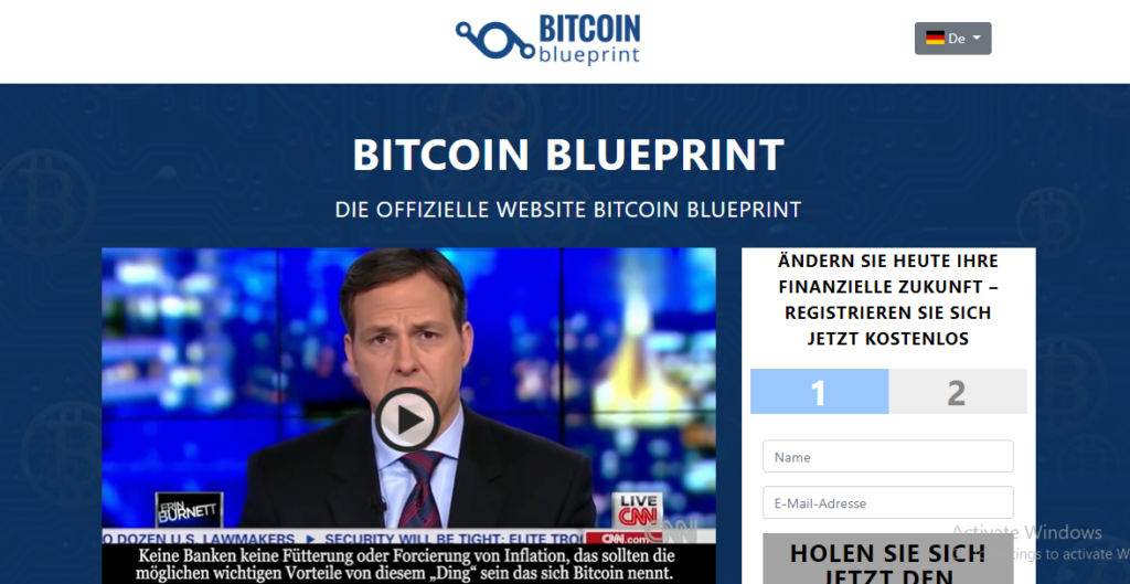 Bitcoin blueprint Webseite